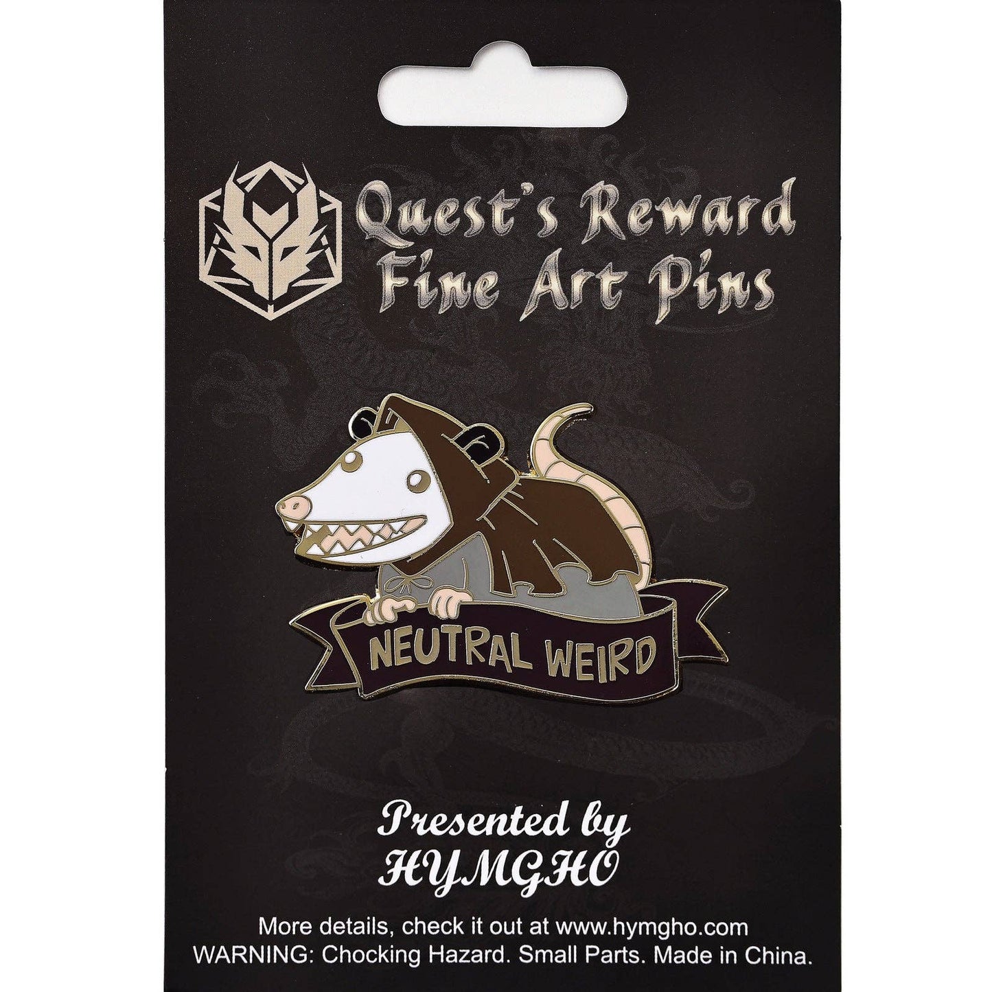 Enamel Pin - Alternative Alignments -Neutral Weird - Opossum