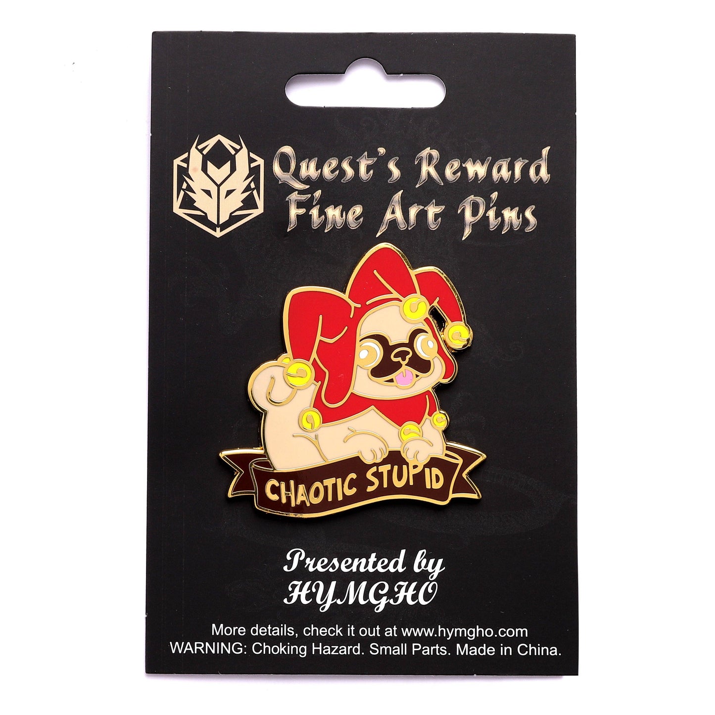 Alternative Alignments Enamel Pin - Chaotic Stupid Pug