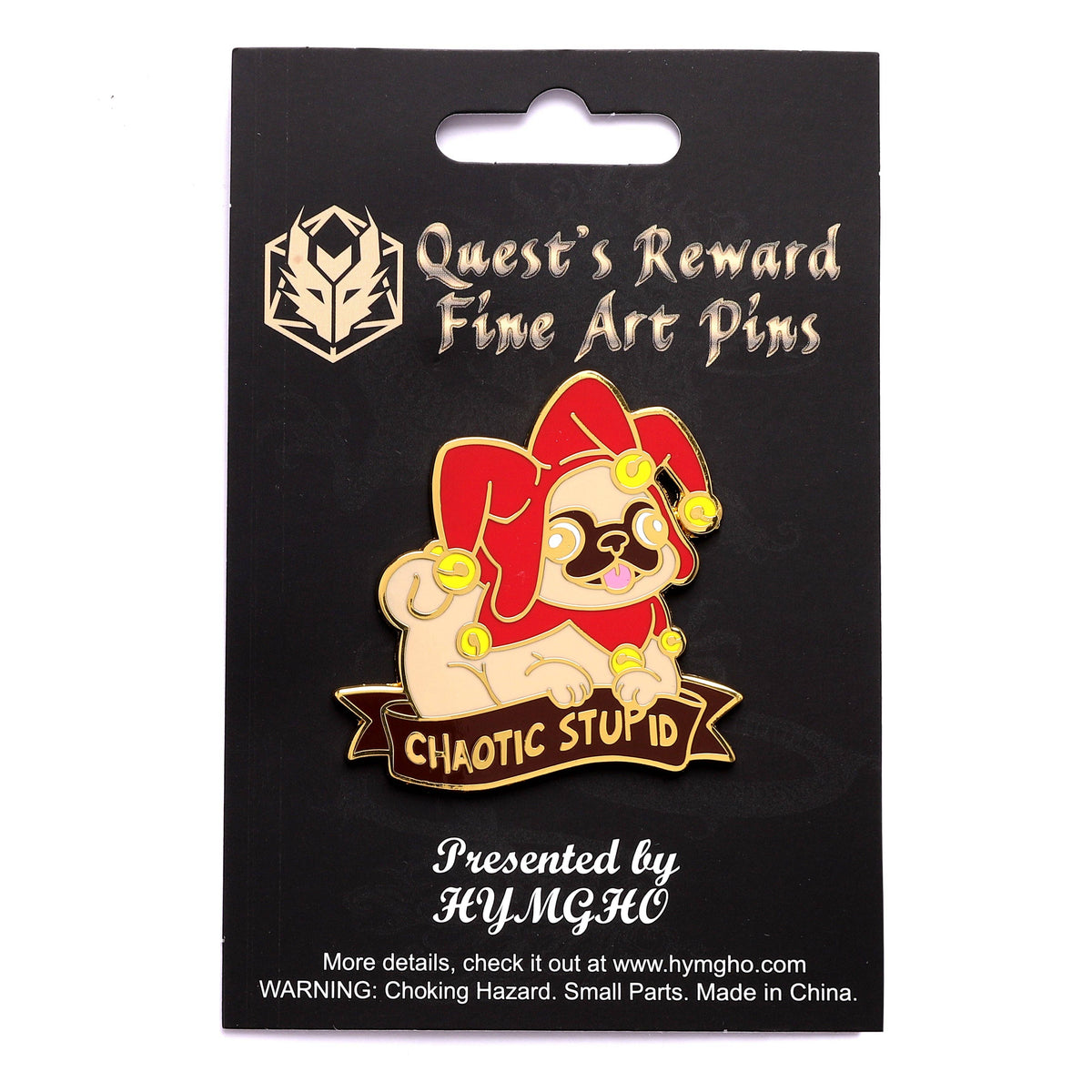 Alternative Alignments Enamel Pin - Chaotic Stupid Pug
