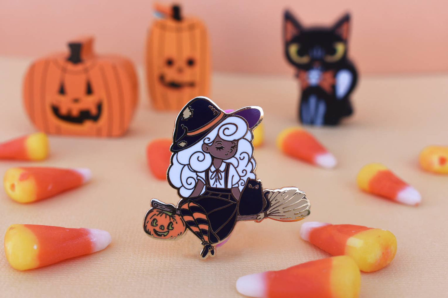 Black Girl Magic Witch Enamel Pin