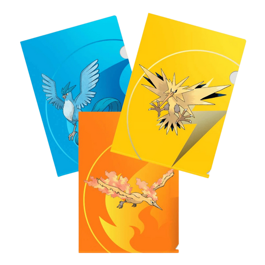 Pokémon Tournament Folios featuring Articuno, Zapdos, and Moltres