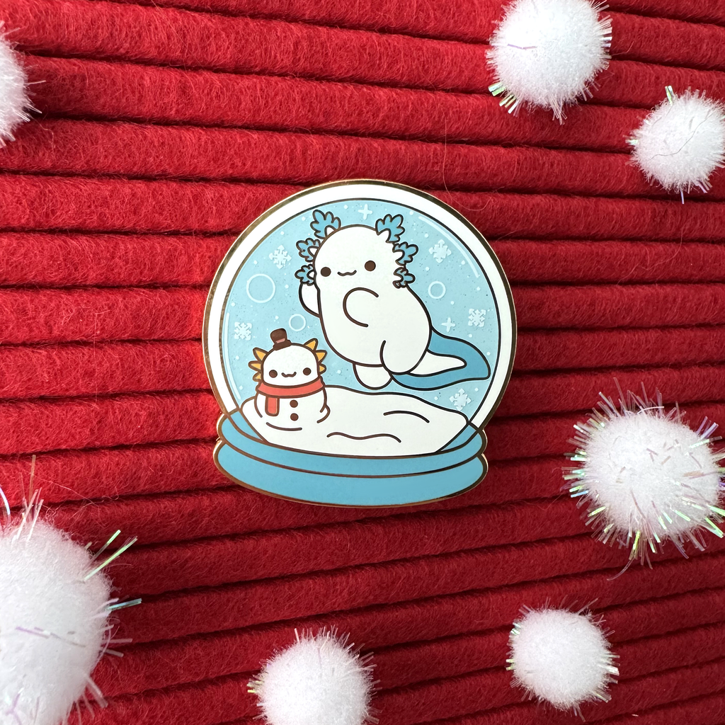 Snow Globe Lotl Blind Bag Enamel Pins