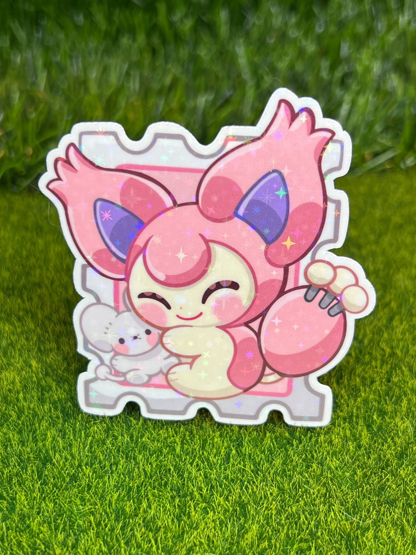 Cat Poke Stamp Sticker Mouse