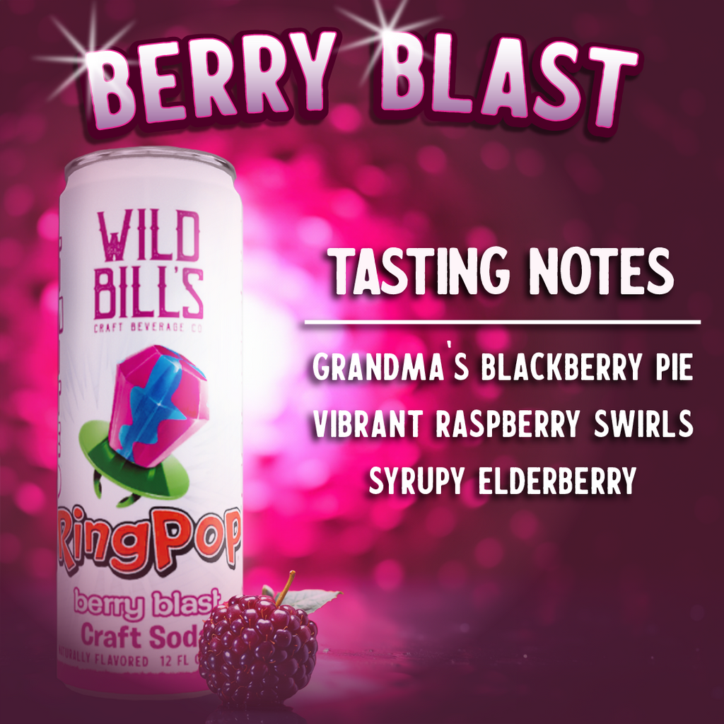 Ring Pop Soda Berry Blast Pure Cane Sugar Individual Can