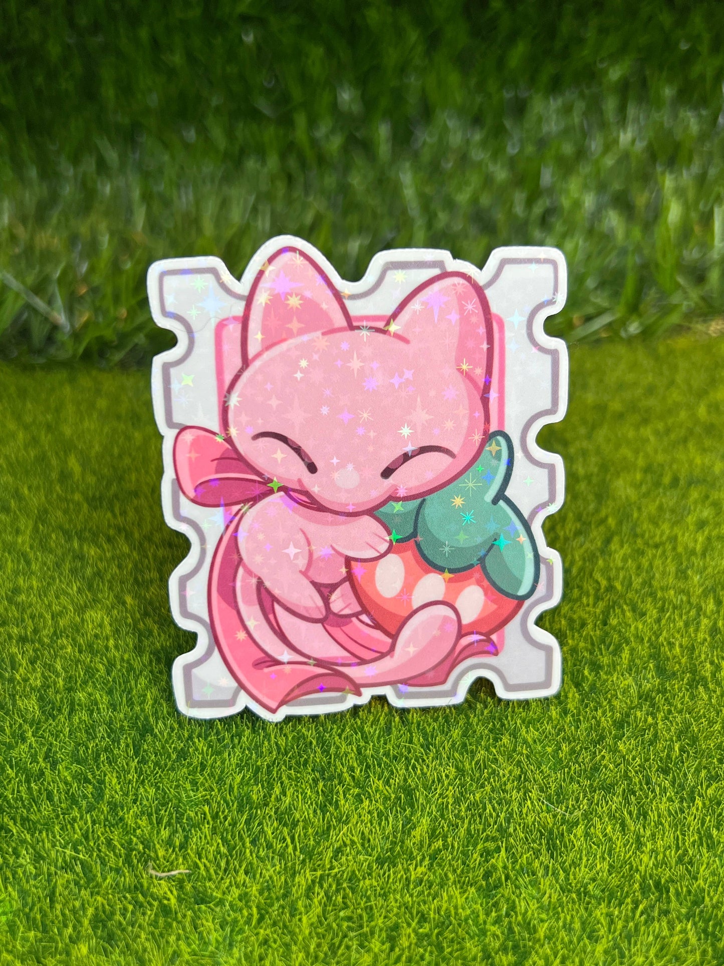 Cat Poke Stamp Sticker Berry