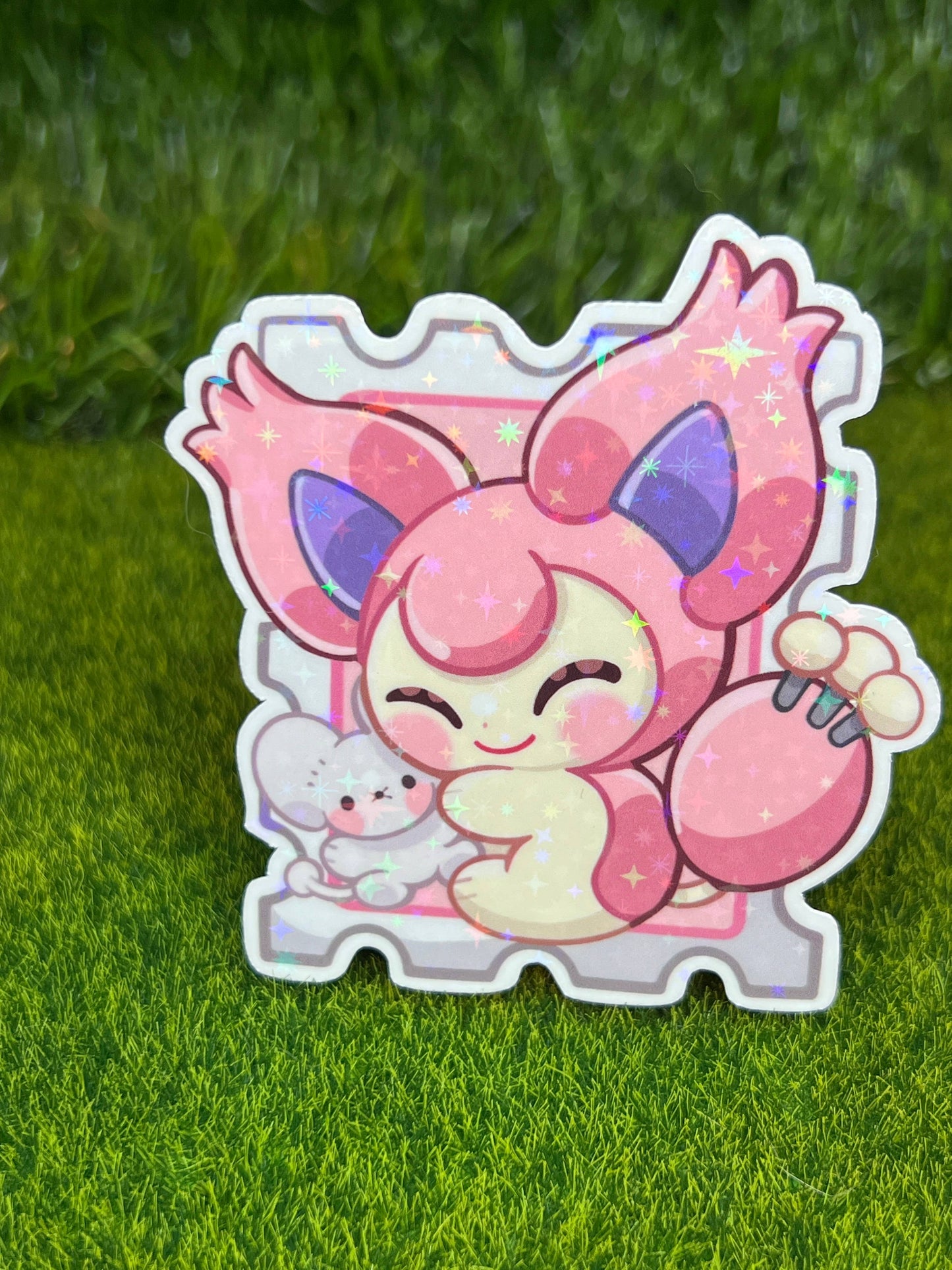 Cat Poke Stamp Sticker Mouse