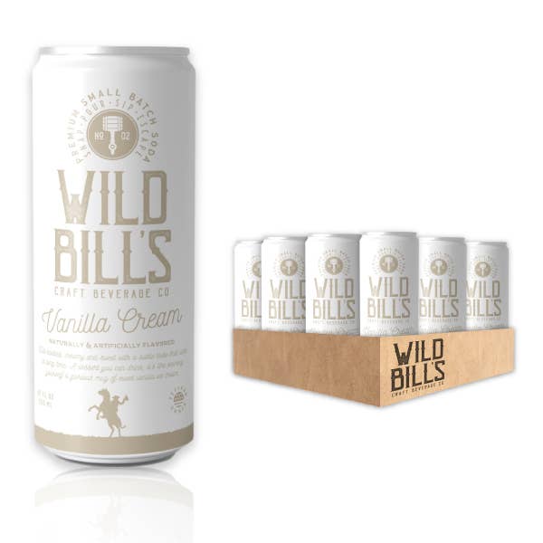 Vanilla Cream - Premium Cane Sugar Soda, 12-Pack, Cans
