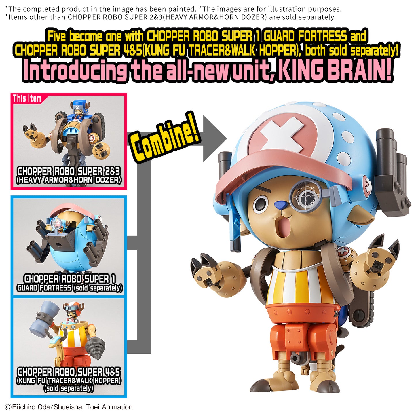 Bandai Chopper Robo Super 2&3 (Heavy Armor & Horn Dozer) "One Piece"