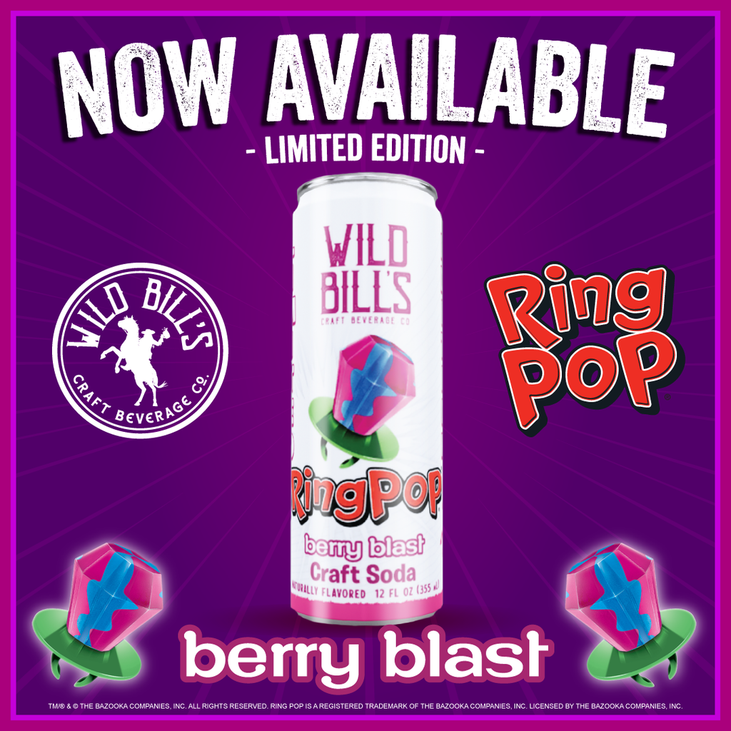 Ring Pop Soda Berry Blast Pure Cane Sugar Individual Can