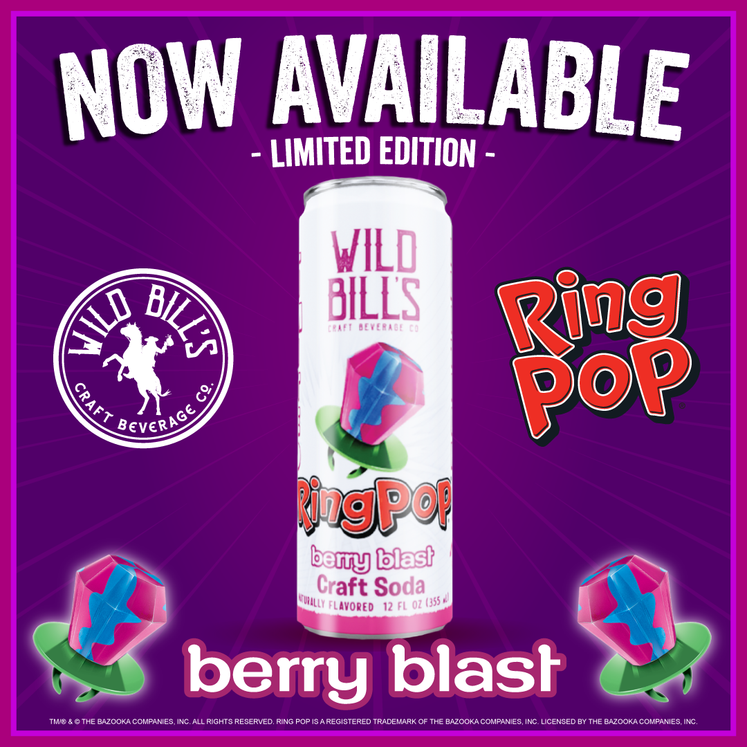 Ring Pop Soda Berry Blast Pure Cane Sugar Individual Can