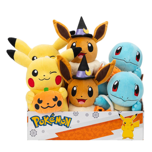 Pokemon 8 Inch Halloween Plush Assortment in Display