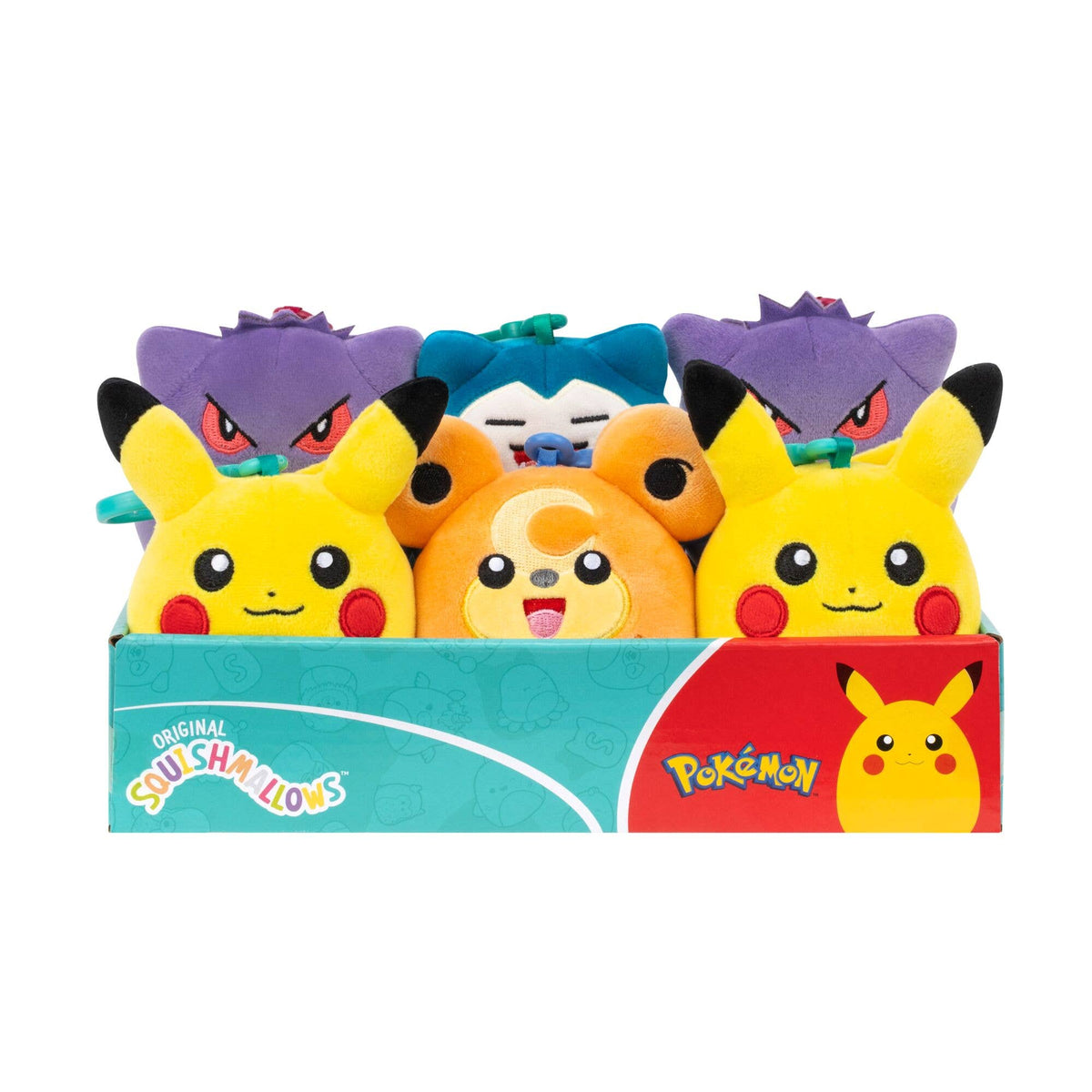 Squishmallows 3.5" Plush Clip Pokemon Assortment in Display
