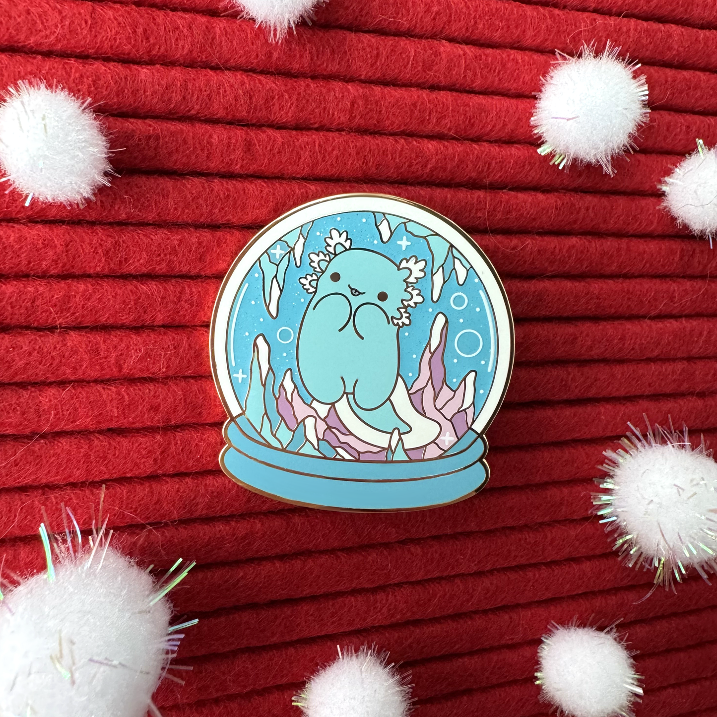Snow Globe Lotl Blind Bag Enamel Pins