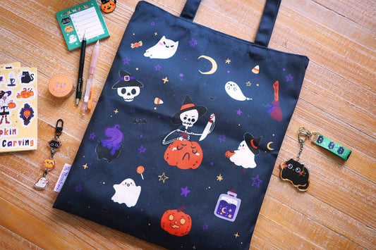 Pumpkin Carving Tote Bag