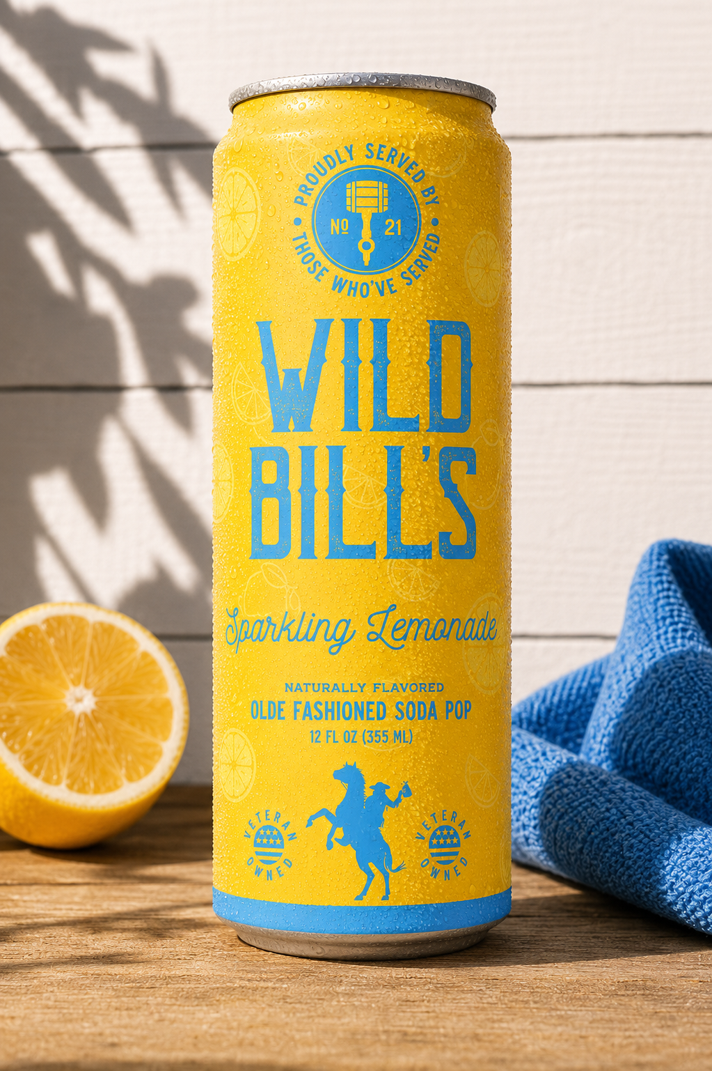 Sparkling Lemonade - Premium Cane Sugar Soda, 12-Pack, Cans