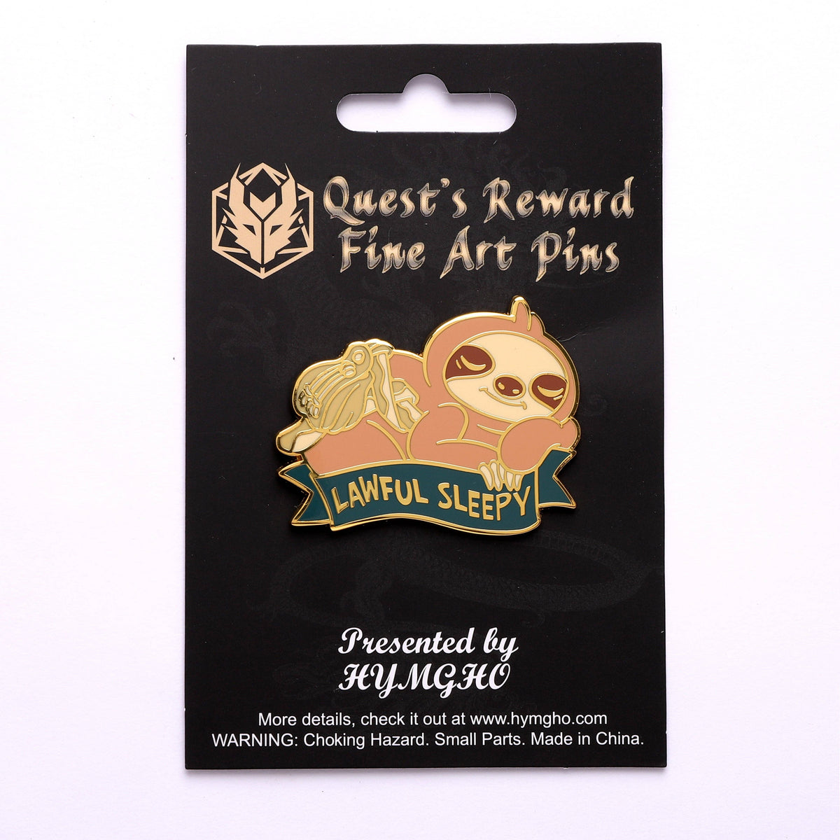 Alternative Alignments Enamel Pin - Lawful Sleepy Sloth