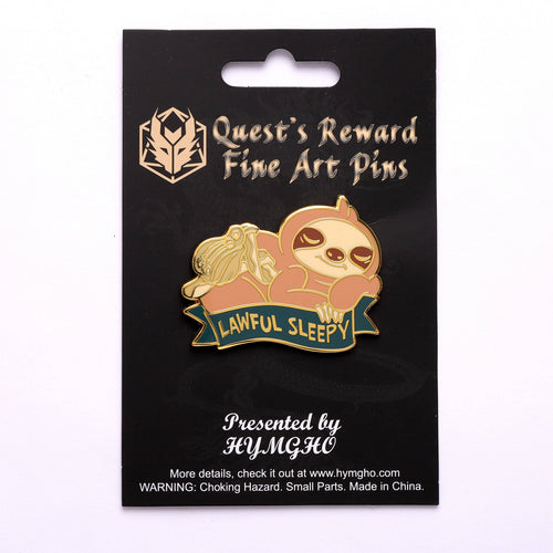 Alternative Alignments Enamel Pin - Lawful Sleepy Sloth
