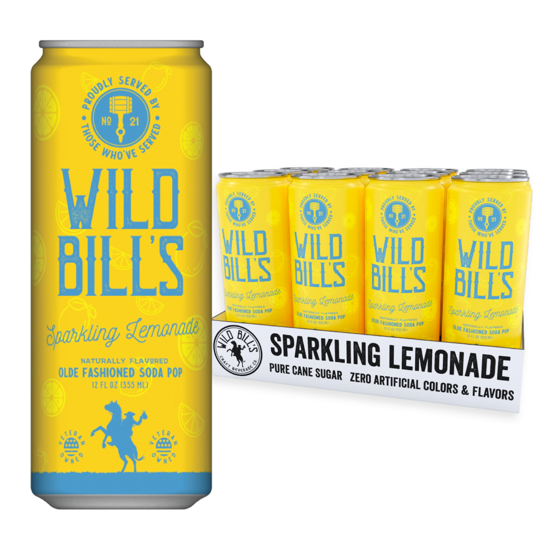 Sparkling Lemonade - Premium Cane Sugar Soda, 12-Pack, Cans