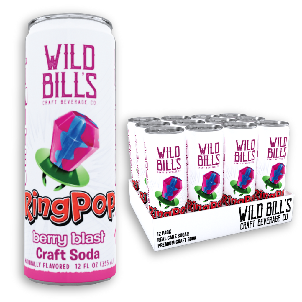 Ring Pop Soda Berry Blast Pure Cane Sugar Individual Can