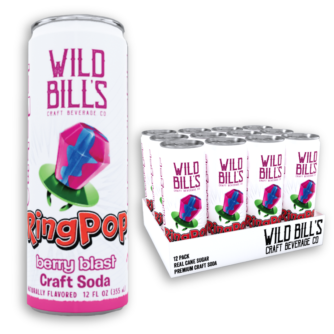 Ring Pop Soda Berry Blast Pure Cane Sugar Individual Can