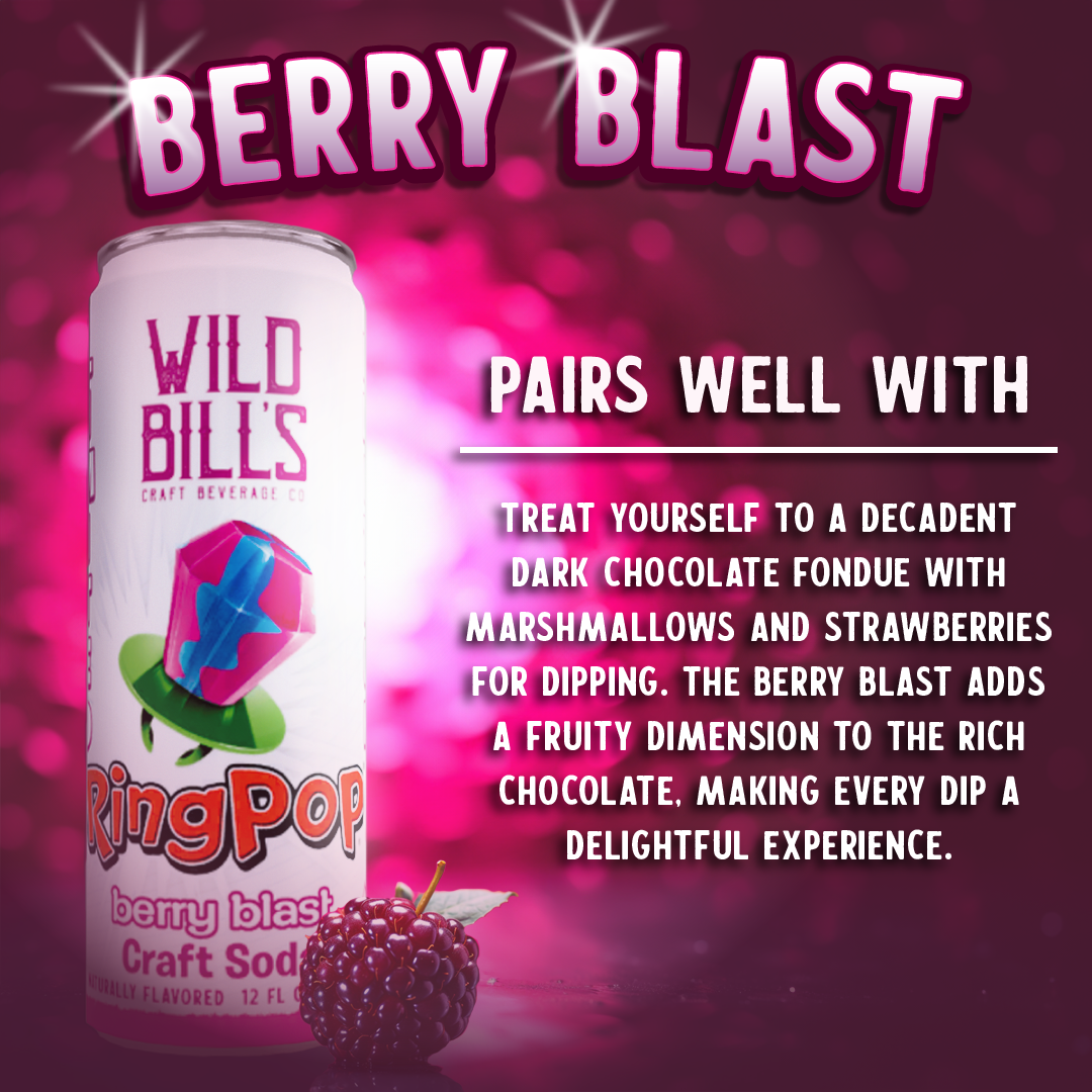 Ring Pop Soda Berry Blast Pure Cane Sugar Individual Can