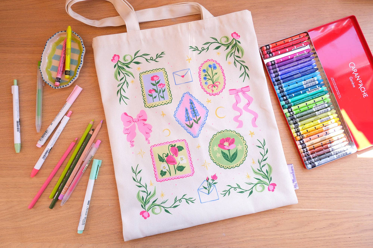 Cottagecore Stamps Tote Bag